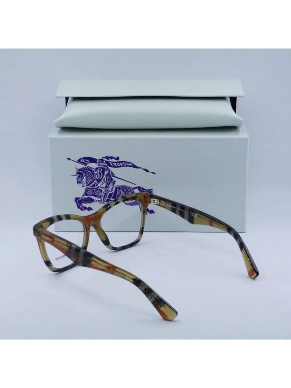 Burberry BE2416 4146 Cat Eye Eyeglasses 52mm - Check Sand